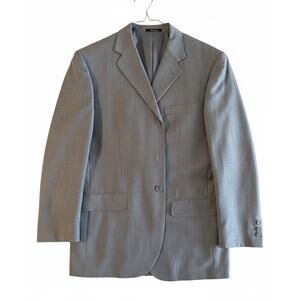 Mizanni Men's 2-Piece Suit - 100% Super 120's Wool - Blue Gray - 40R / 34W